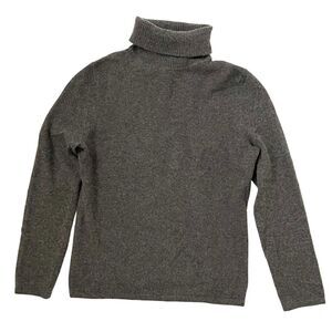 Lord & Taylor 100% Cashmere Turtleneck Sweater - Gray - Size XL